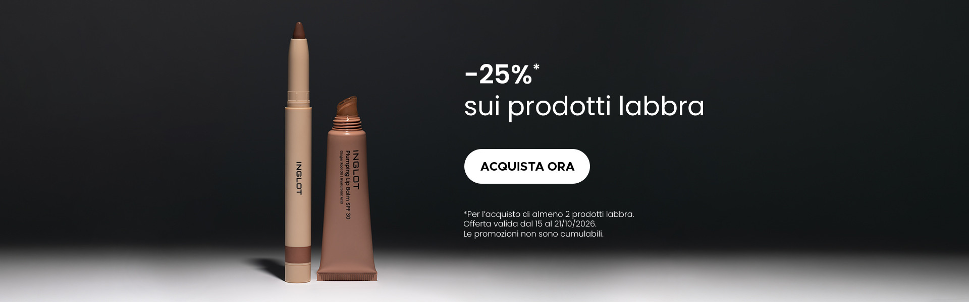 -25% su tutti i prodotti labbra